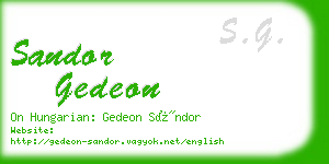 sandor gedeon business card